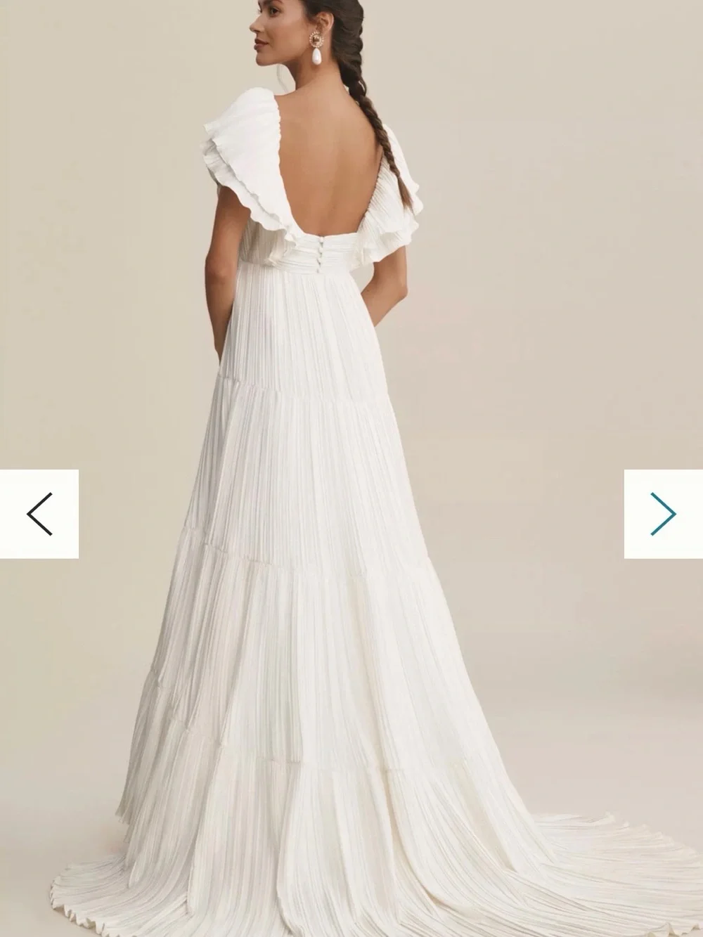 BHDLN Valerie pleated wedding dress - Picture 2 of 5